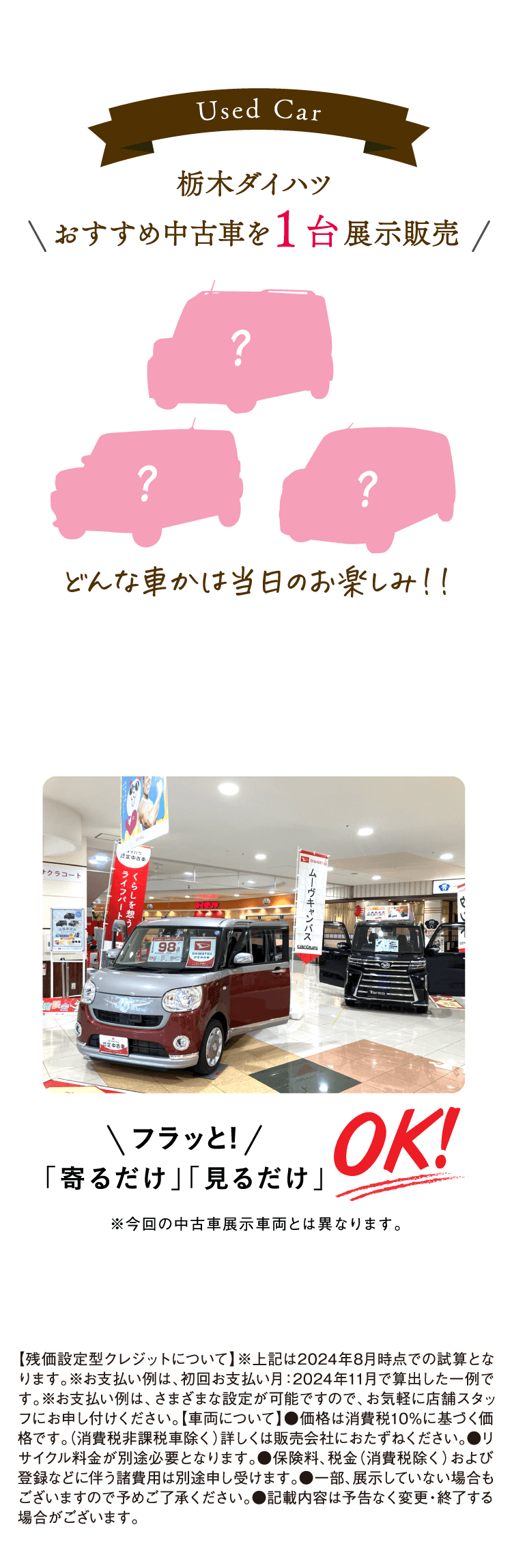 栃木ダイハツおすすめ中古車を1台展示販売