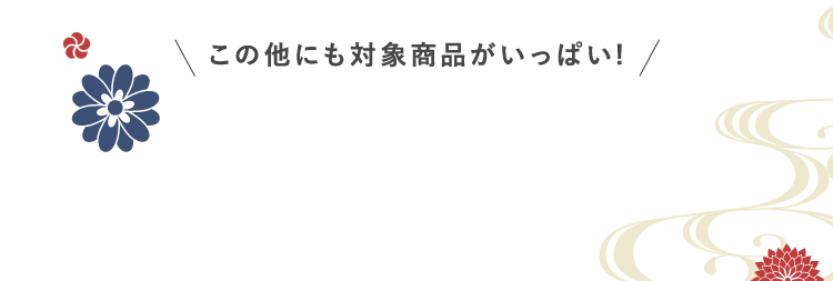 この他にも対象商品がいっぱい!